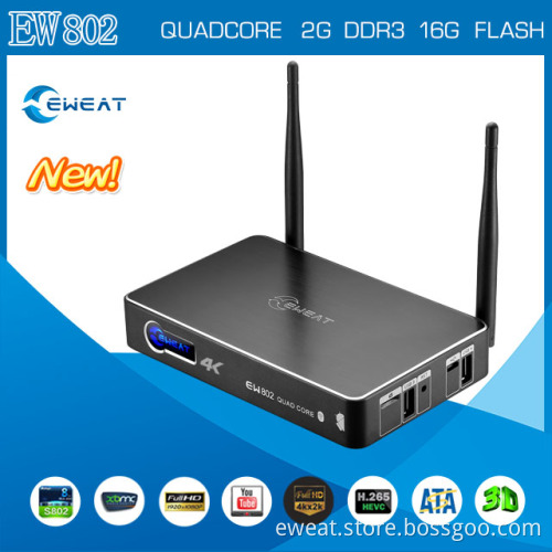 4k Quad Core Android 4.4 TV BOX Amlogic S802google chromecast hdmi streaming media player